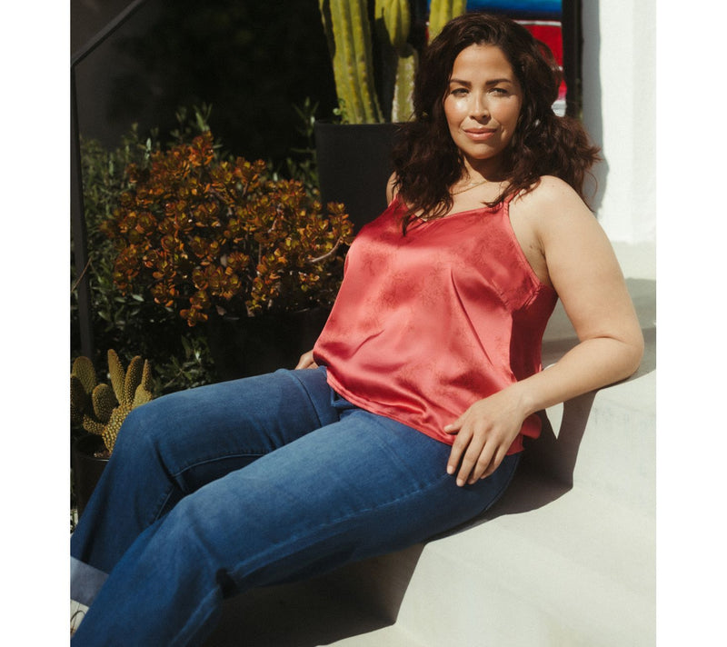 Me by Jennie Garth Austin Satin Printed Cami — View 13