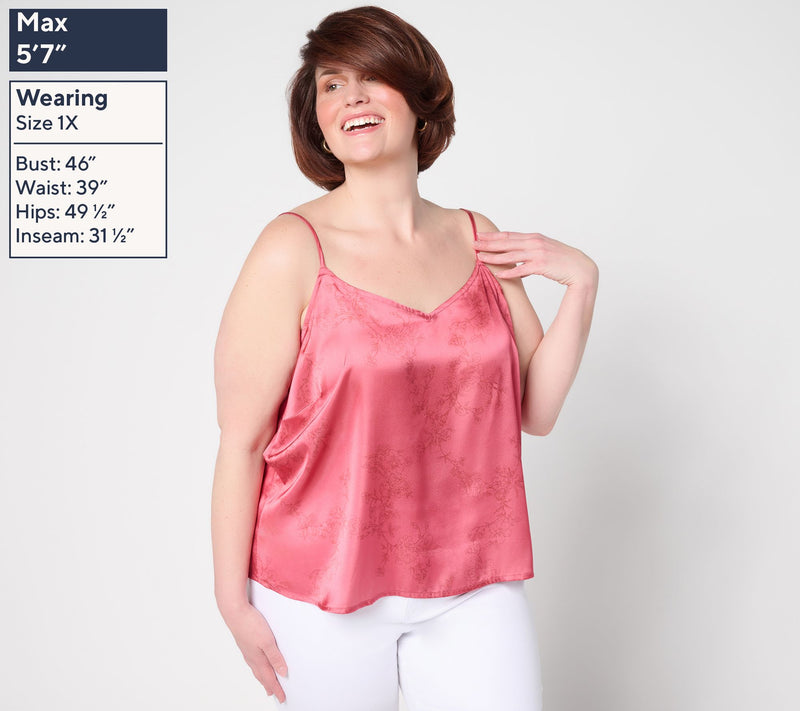 Me by Jennie Garth Austin Satin Printed Cami — View 8