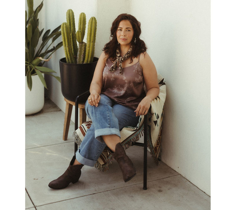 Me by Jennie Garth Austin Satin Printed Cami — View 14