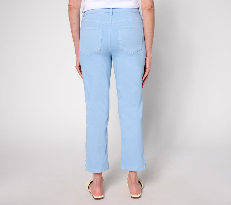 Denim & Co. Tall Color Classic Stretch Slim Straight Crop Jean — View 8