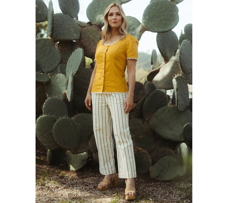 Me by Jennie Garth Regular 100% Cotton Twill Crop Pants — View 8