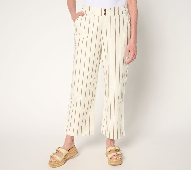 Me by Jennie Garth Petite 100% Cotton Twill Crop Pants — View 13