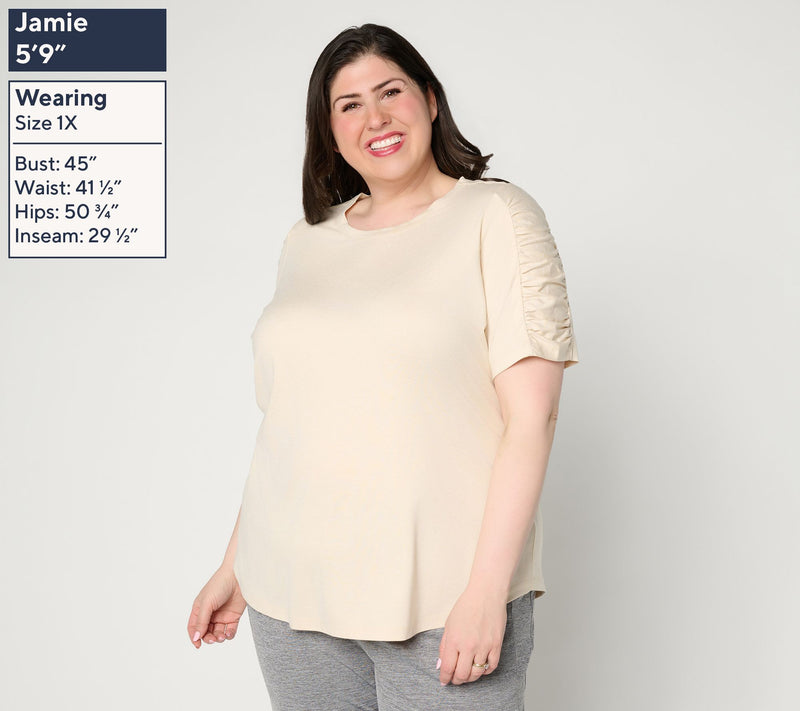 Denim & Co. Active Petite Cool to the Touch Jersey Tunic — View 10