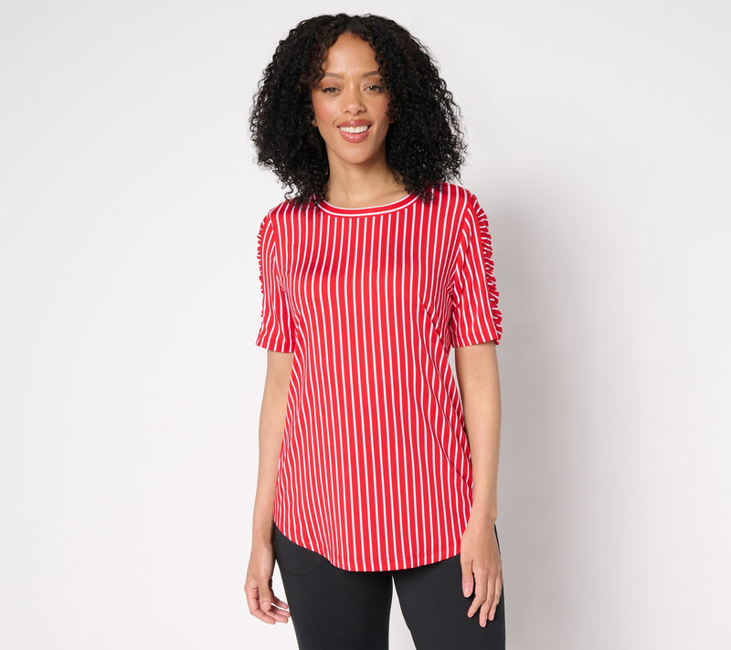 Denim & Co. Active Petite Cool to the Touch Jersey Tunic — View 9