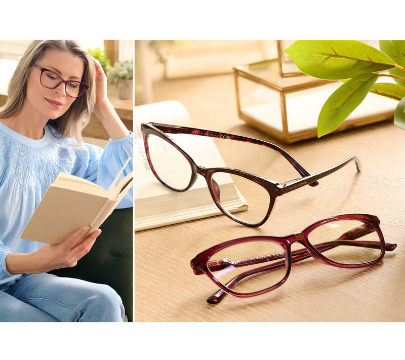 Prive Revaux Tuned In Set of 2 Blue Light Reading Glasses 0-2.5 Strength — View 20