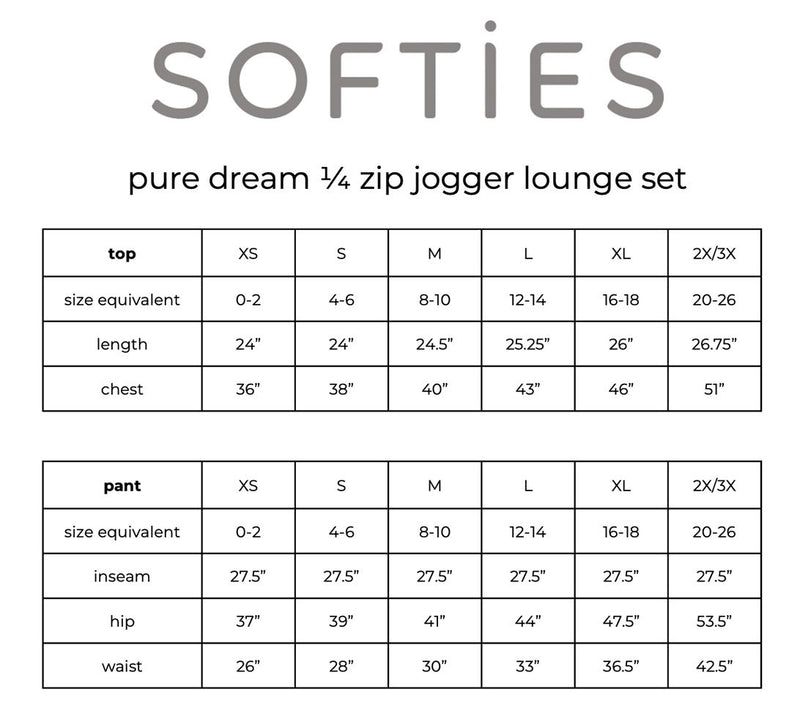 Softies PureDream Quarter Zip and Jogger Lounge Set — View 10