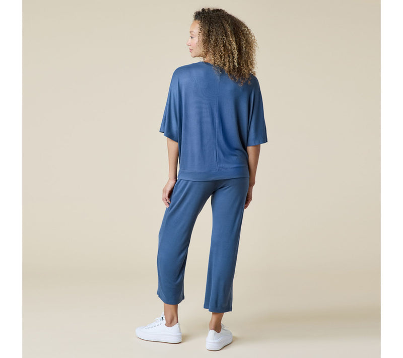 Softies Dream Relaxed V-Neck & Capri Lounge Set — View 10