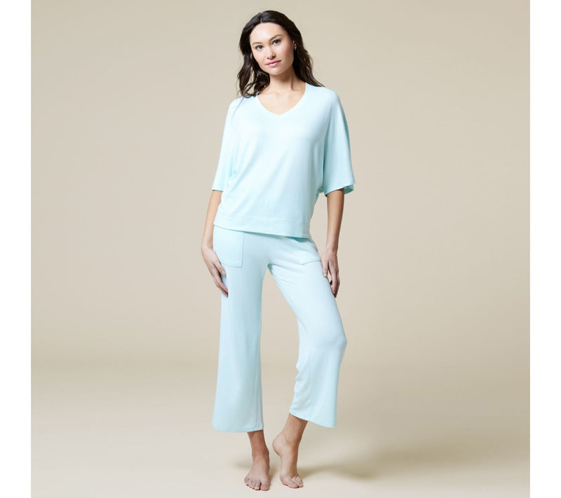Softies Dream Relaxed V-Neck & Capri Lounge Set — View 3