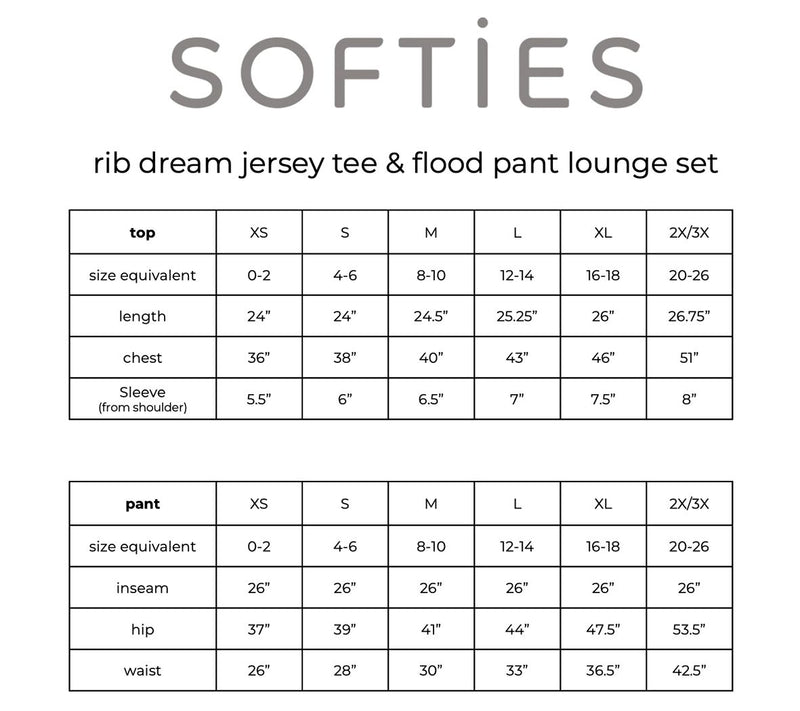 Softies Rib Dream Jersey Tee and Crop Pant Lounge Set — View 12