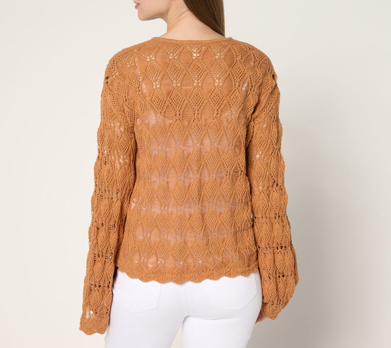 Me by Jennie Garth Carol Crochet Topper — View 10