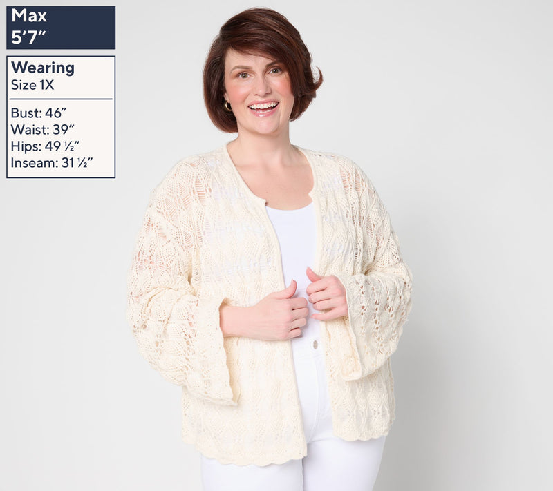 Me by Jennie Garth Carol Crochet Topper — View 8