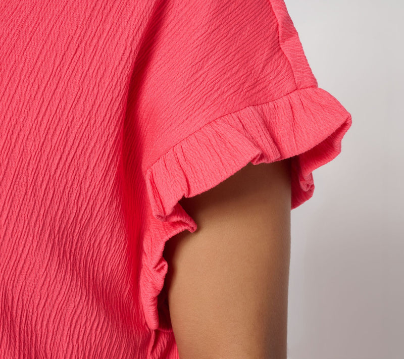 Belle by Kim Gravel Packabelle Ruffle Sleeve Button Up Shirt — View 10