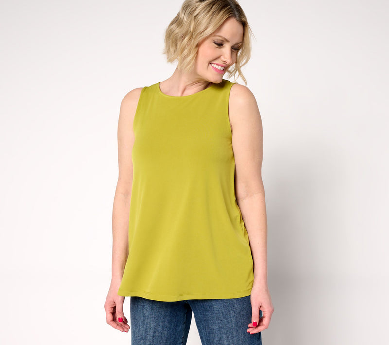 Susan Graver Modern Essentials Regular Liquid Knit A-Line Top — View 9