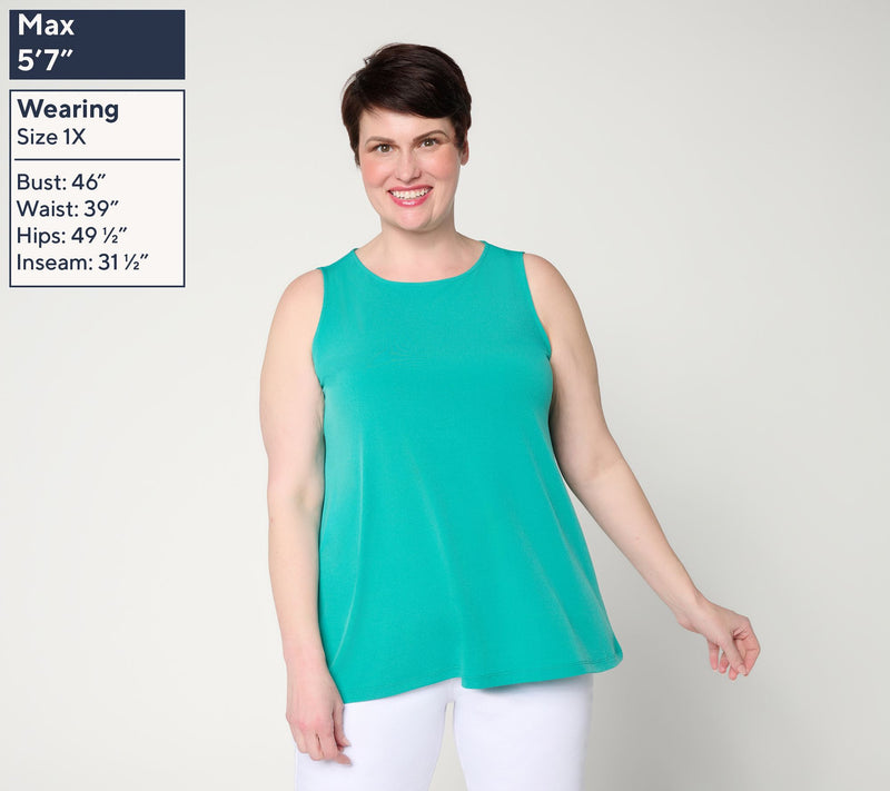 Susan Graver Modern Essentials Regular Liquid Knit A-Line Top — View 12