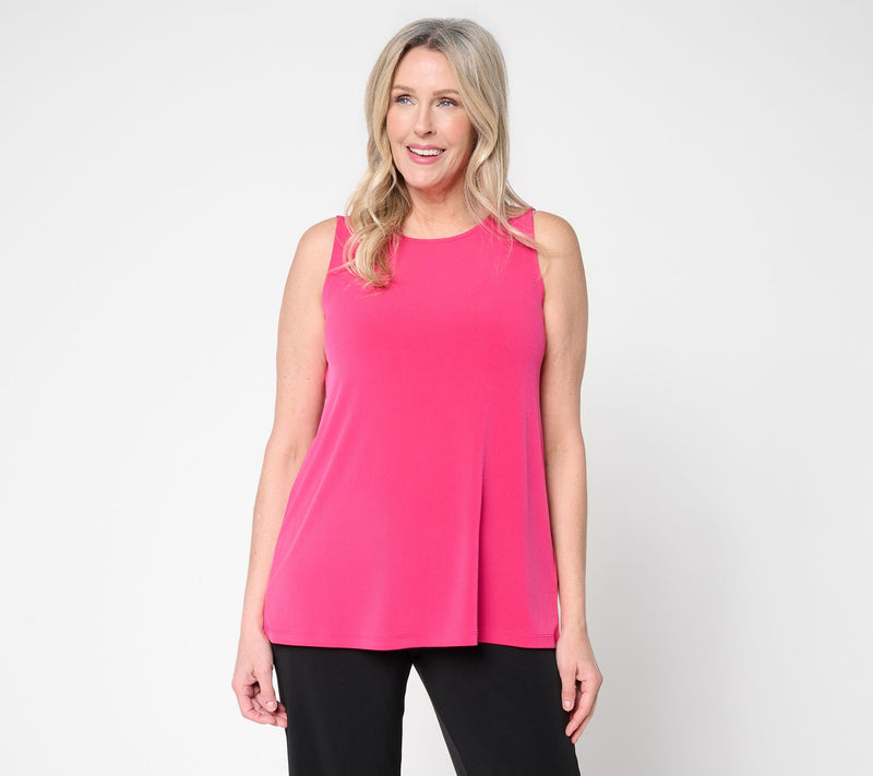 Susan Graver Modern Essentials Regular Liquid Knit A-Line Top — View 23