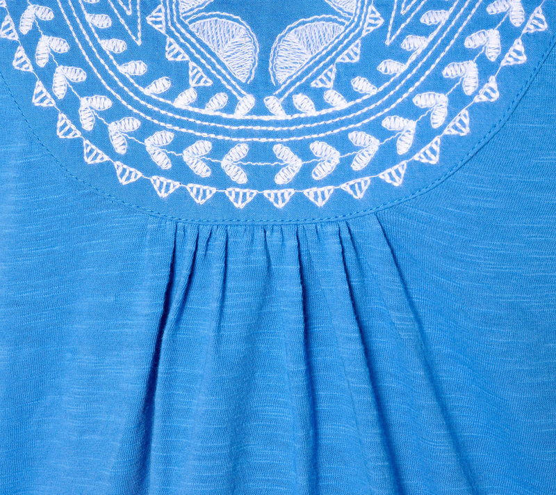 Susan Graver Weekend Petite Embroidered Textured Cotton Sleeveless Top — View 6