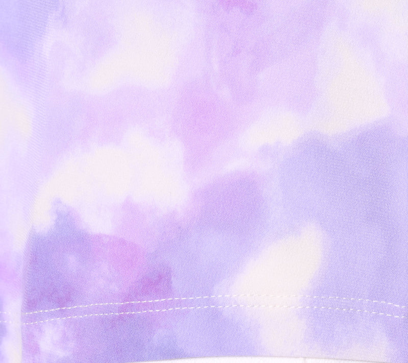 Susan Graver Printed Liquid Knit Cap Sleeve Crew-Neck Top — View 8