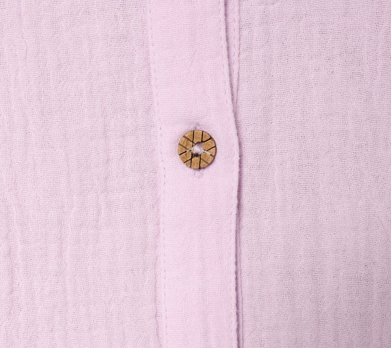 Susan Graver PURE Regular Cotton Gauze Button Front Tunic — View 6