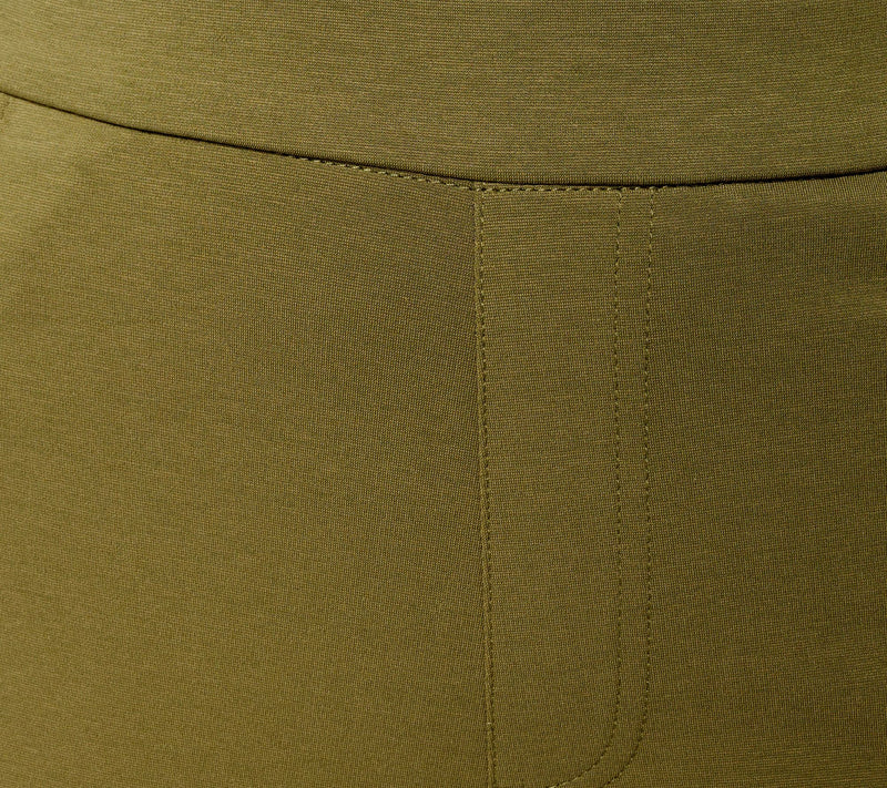 Susan Graver Weekend Regular Cotton Ponte Slim Leg Crop Pants — View 5