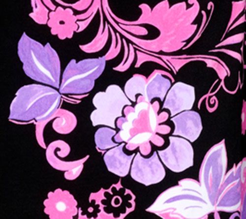 Susan Graver Courtside Social Petite Printed Liquid Knit Skort — View 4