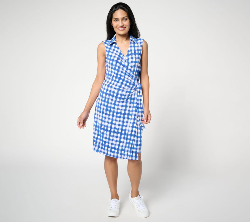 Susan Graver Courtside Social Regular Liquid Knit Skort Dress — View 9