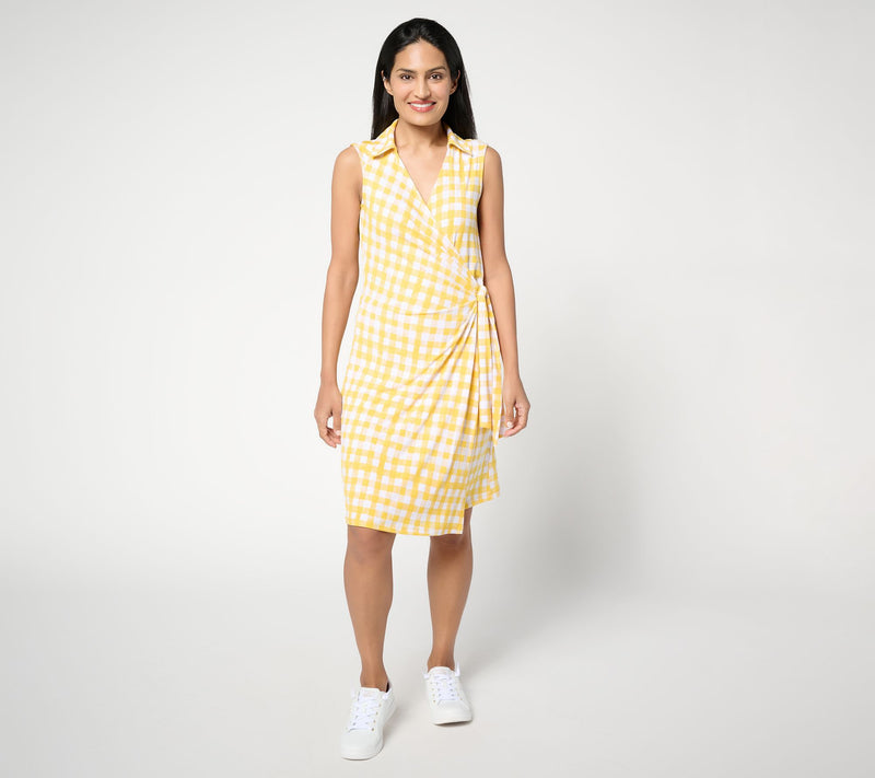 Susan Graver Courtside Social Regular Liquid Knit Skort Dress — View 7