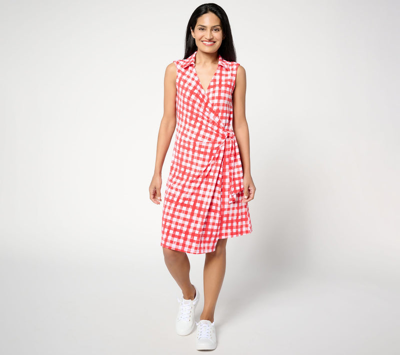 Susan Graver Courtside Social Regular Liquid Knit Skort Dress — View 5