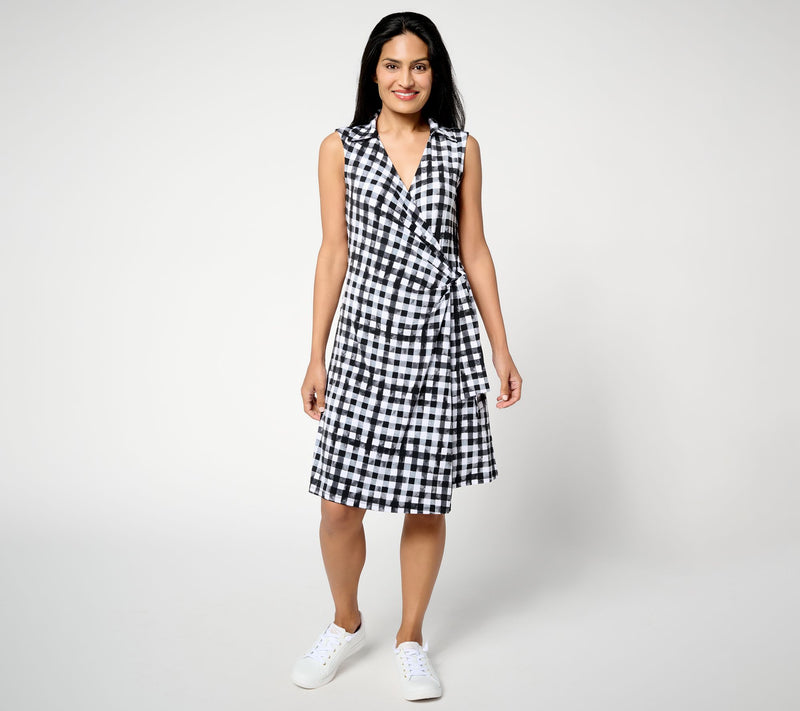 Susan Graver Courtside Social Petite Liquid Knit Skort Dress — Main view