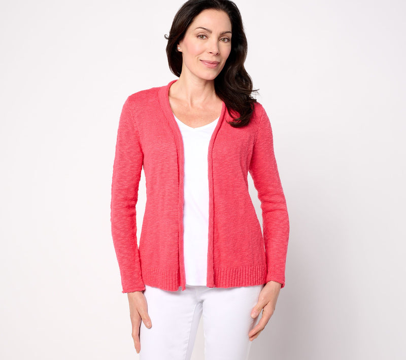 Belle Beach by Kim Gravel Gotta Getaway 100% Cotton Open Cardigan — Main view