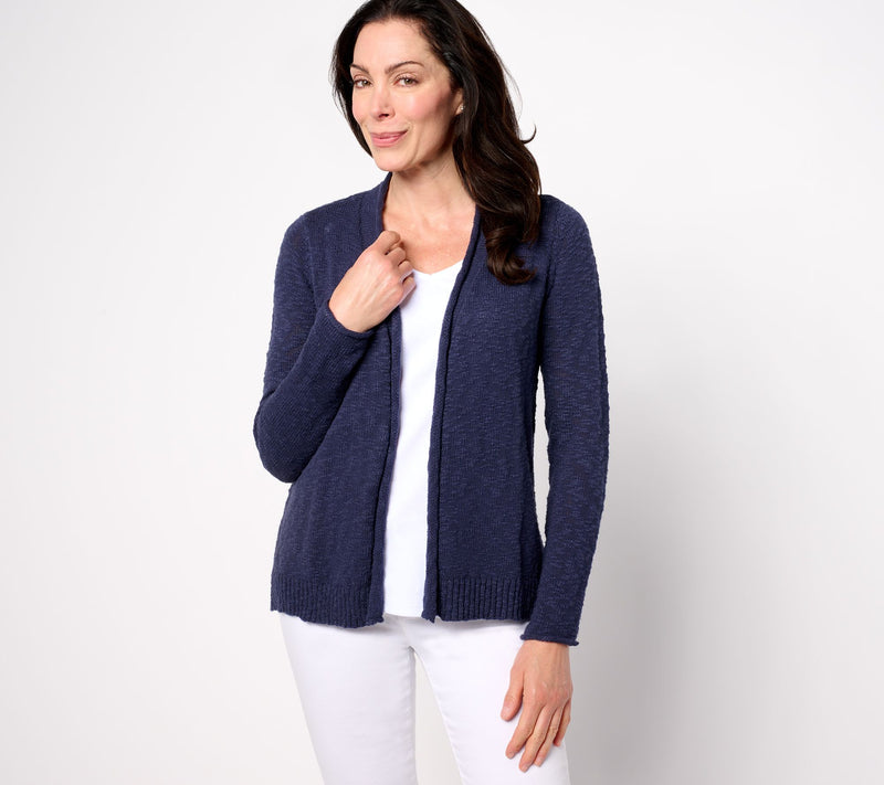 Belle Beach by Kim Gravel Gotta Getaway 100% Cotton Open Cardigan — View 9