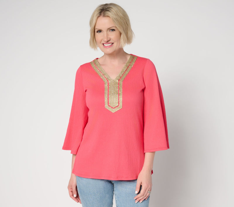 Belle by Kim Gravel Packabelle Gotta Getaway Glam Trim Top — View 7