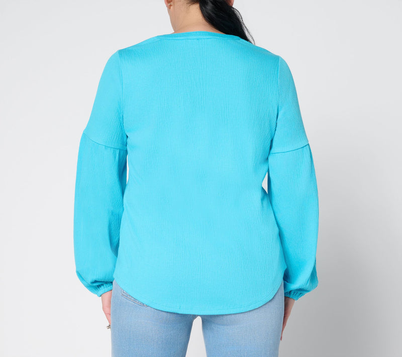 Belle by Kim Gravel Packabelle Gotta Getaway Split Neck Top — View 17