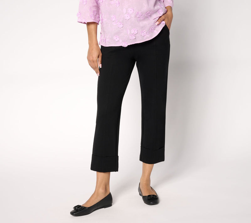 Isaac Mizrahi Live! Regular Sublime Stretch Ponte Crop Pants — View 13