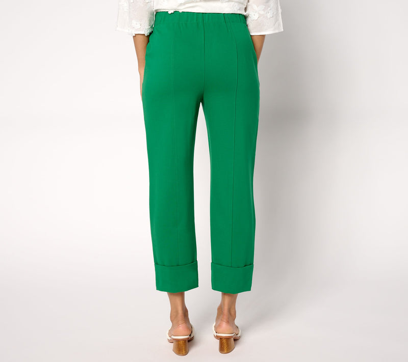 Isaac Mizrahi Live! Regular Sublime Stretch Ponte Crop Pants — View 4
