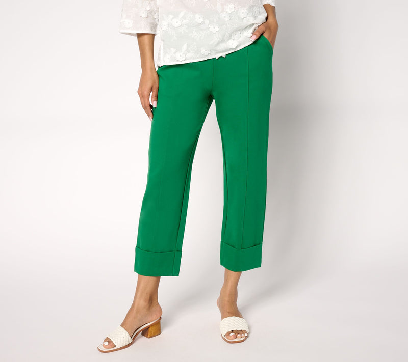 Isaac Mizrahi Live! Regular Sublime Stretch Ponte Crop Pants — View 15