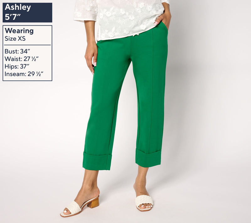 Isaac Mizrahi Live! Petite Sublime Stretch Ponte Crop Pants — View 11