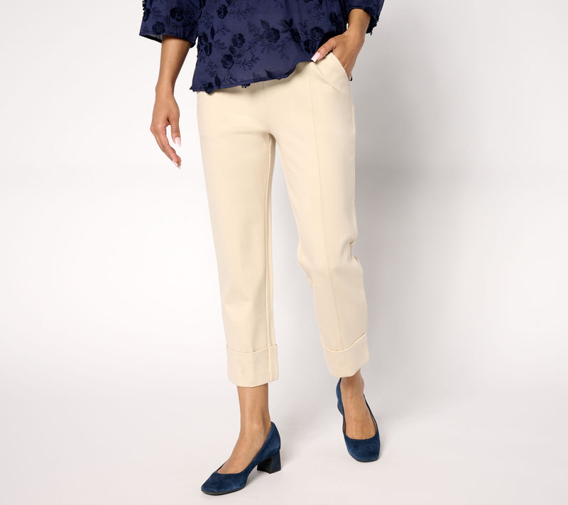 Isaac Mizrahi Live! Petite Sublime Stretch Ponte Crop Pants — View 9