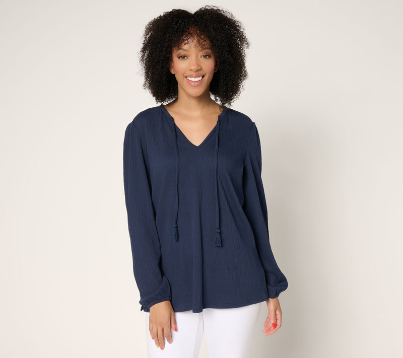 Belle by Kim Gravel Packabelle Gotta Getaway Tassel Top — View 17