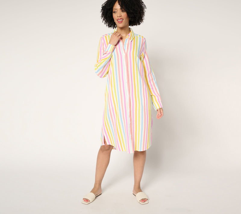 Denim & Co. Adaptive Beach Cotton Gauze Dress — View 3