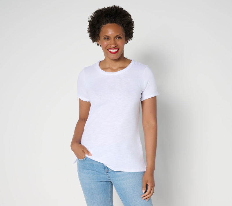 Belle by Kim Gravel Slub Knit Cape Cod Rope Trim Top — View 13