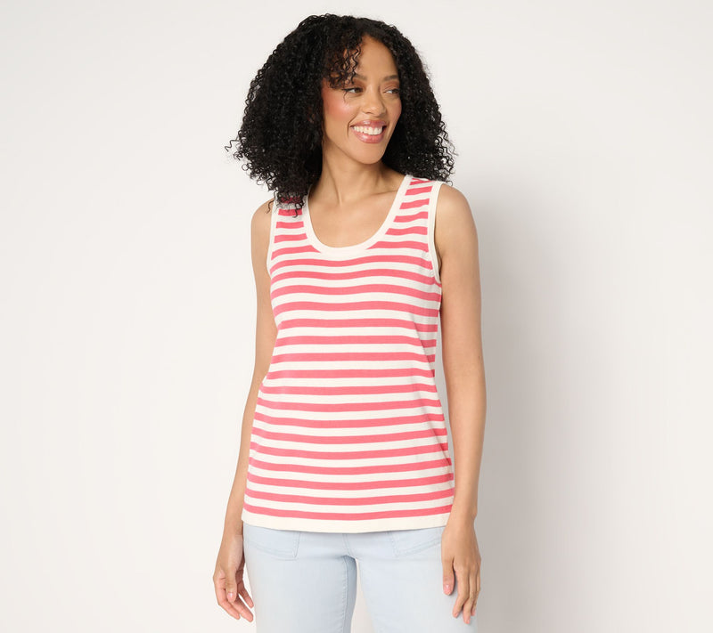 Belle by Kim Gravel Cape Cod Coastal Striped Sweater Tank — View 9