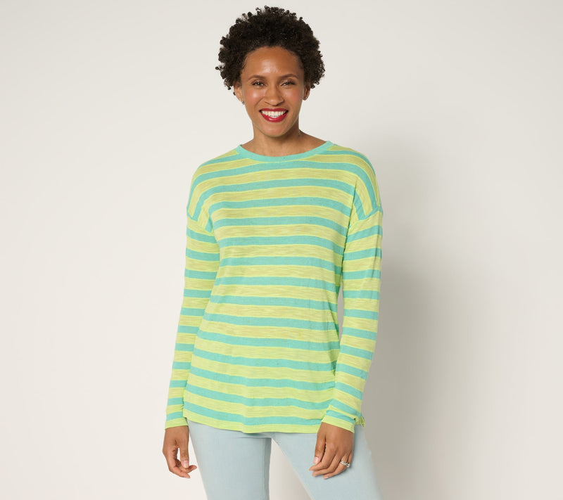 Belle by Kim Gravel Cape Cod Coastal Yachty Striped Top — View 7