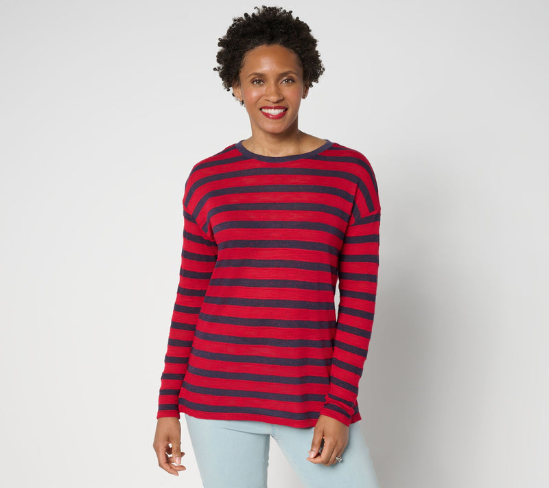 Belle by Kim Gravel Cape Cod Coastal Yachty Striped Top — View 11