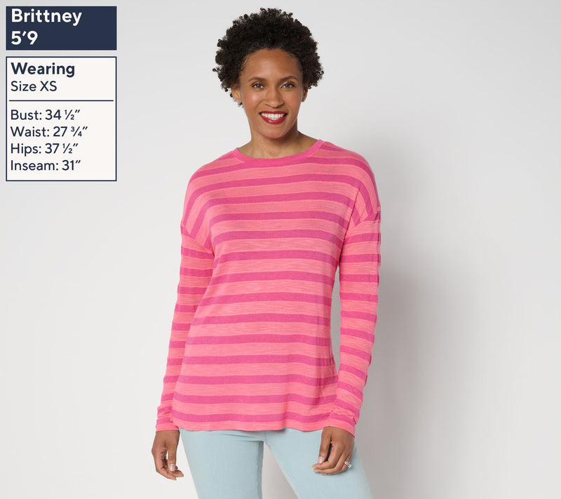 Belle by Kim Gravel Cape Cod Coastal Yachty Striped Top — View 12