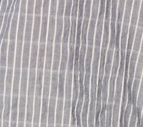 Belle by Kim Gravel Pinstripe Ruffle Shoulder Button Up Top — View 8
