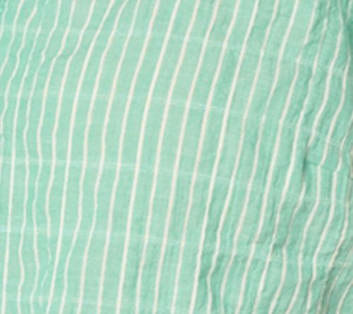 Belle by Kim Gravel Pinstripe Ruffle Shoulder Button Up Top — View 2