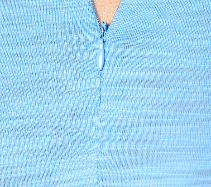 Belle Body by Kim Gravel Slub Knit Half Zip Sleeveless Polo — View 6