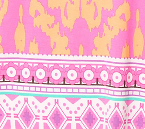 Belle by Kim Gravel Rayon Spandex Aloha Awaits V Neck Trim Top — View 9