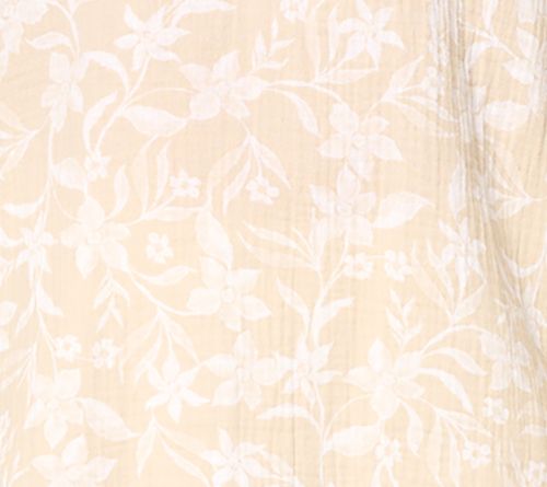 Belle Beach by Kim Gravel 100% Cotton Gauze Henley Top with Ladder Lace — View 12