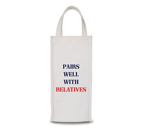 By The Edit Making Spirits Bright Holiday Cheer Wine Bag Tote — View 10